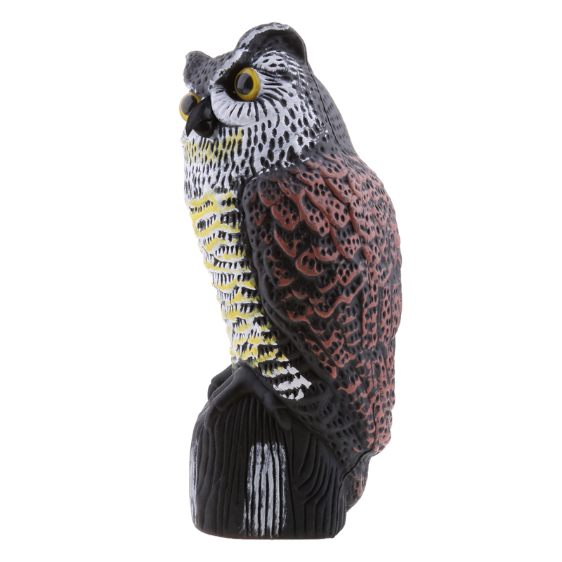 36cm Plastique Jardin Ornament Owl Howard Howard Decoy réaliste Décor de jardin